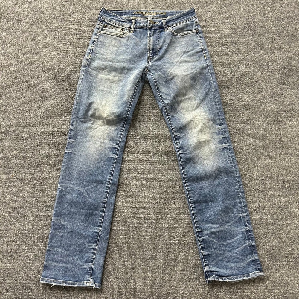 American Eagle Jeans Mens 29x32 Blue Extreme Flex 4 Slim Straight Stretch Denim